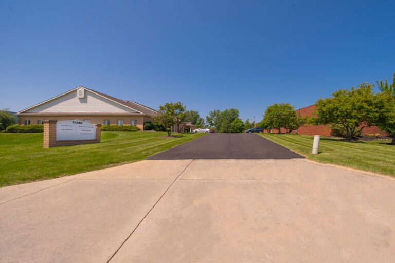30285 Bruce Industrial Pkwy – entrance drive and sign